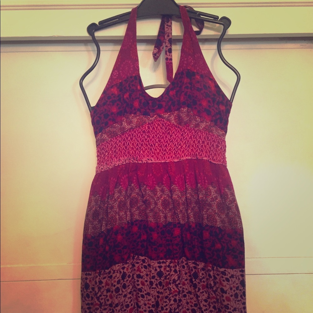 Halter top cover-up dress.